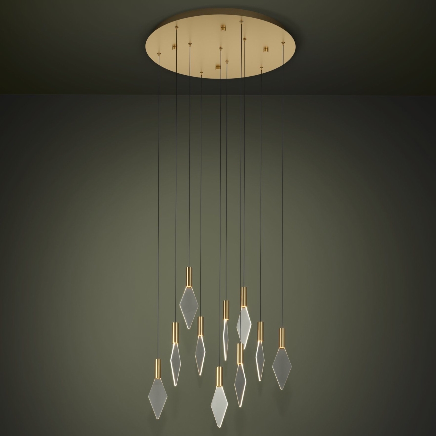 Eglo - LED pendel dæmpbar 10xLED/3W/230V 3000K diameter 58 cm guldfarvet