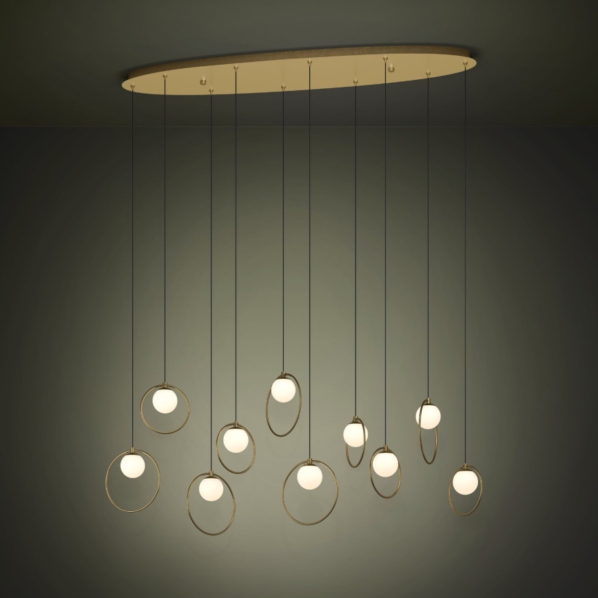 Eglo - LED pendel dæmpbar 10xLED/3W/230V 3000K guldfarvet