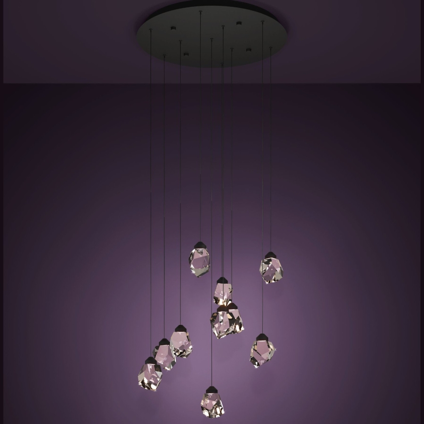 Eglo - LED pendel dæmpbar 10xLED/3W/230V 3000K sort/transparent