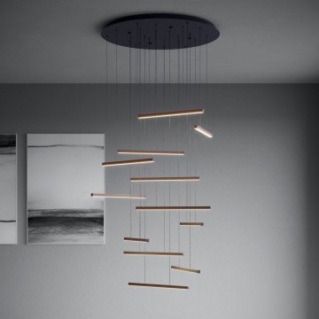 Eglo - LED pendel dæmpbar 12xLED/8,4W/230V 3000K sort
