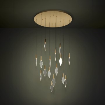 Eglo - LED pendel dæmpbar 16xLED/3,3W/230V 3000K diameter 78 cm guldfarvet