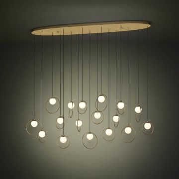 Eglo - LED pendel dæmpbar 17xLED/3W/230V 3000K guldfarvet