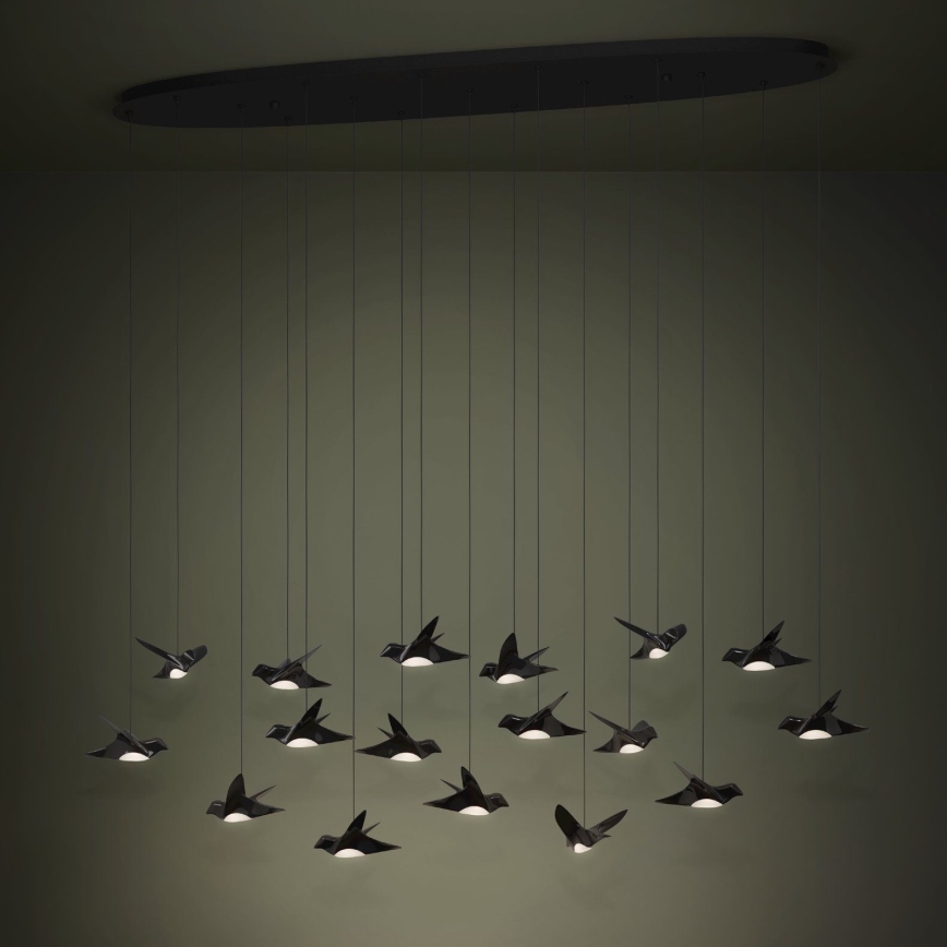 Eglo - LED pendel dæmpbar 17xLED/3W/230V 3000K sort
