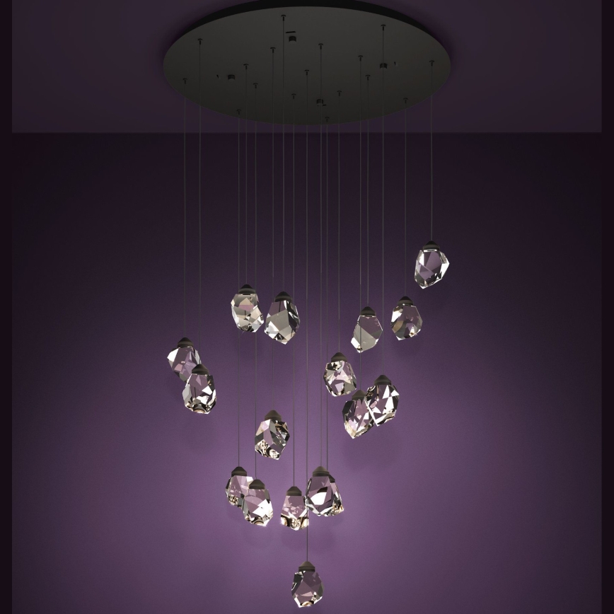 Eglo - LED pendel dæmpbar 17xLED/3W/230V 3000K sort/transparent