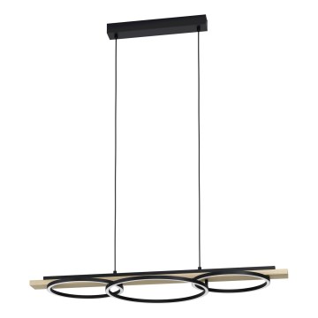 Eglo - LED pendel dæmpbar 2xLED/12,5W/230V+1xLED/15,5W 3000K beige/sort