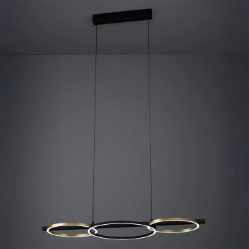 Eglo - LED pendel dæmpbar 2xLED/12,5W/230V + LED/15,5W 3000K sort