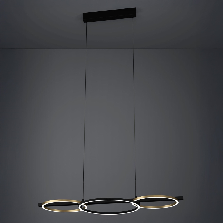 Eglo - LED pendel dæmpbar 2xLED/12,5W/230V + LED/15,5W 3000K sort