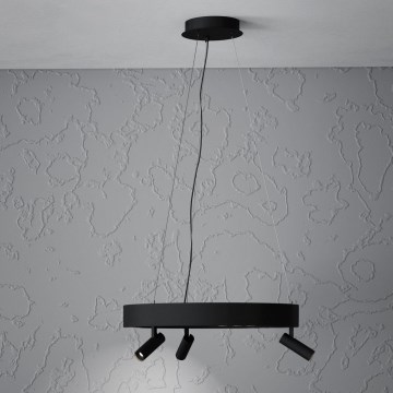 Eglo - LED pendel dæmpbar 3xLED/8W/230V + 3xLED/8,5W 3000K sort + fjernbetjening