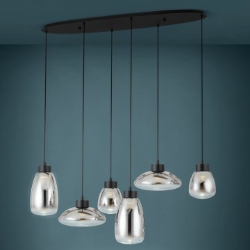Eglo - LED pendel dæmpbar 6xLED/5,4W/230V 2700K røget