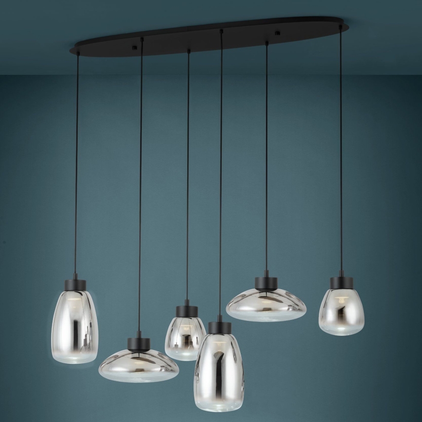 Eglo - LED pendel dæmpbar 6xLED/5,4W/230V 2700K røget