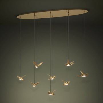 Eglo - LED pendel dæmpbar 8xLED/4,2W/230V 3000K guldfarvet