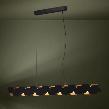 Eglo - LED pendel dæmpbar LED/44W/230V 3000K sort/guldfarvet