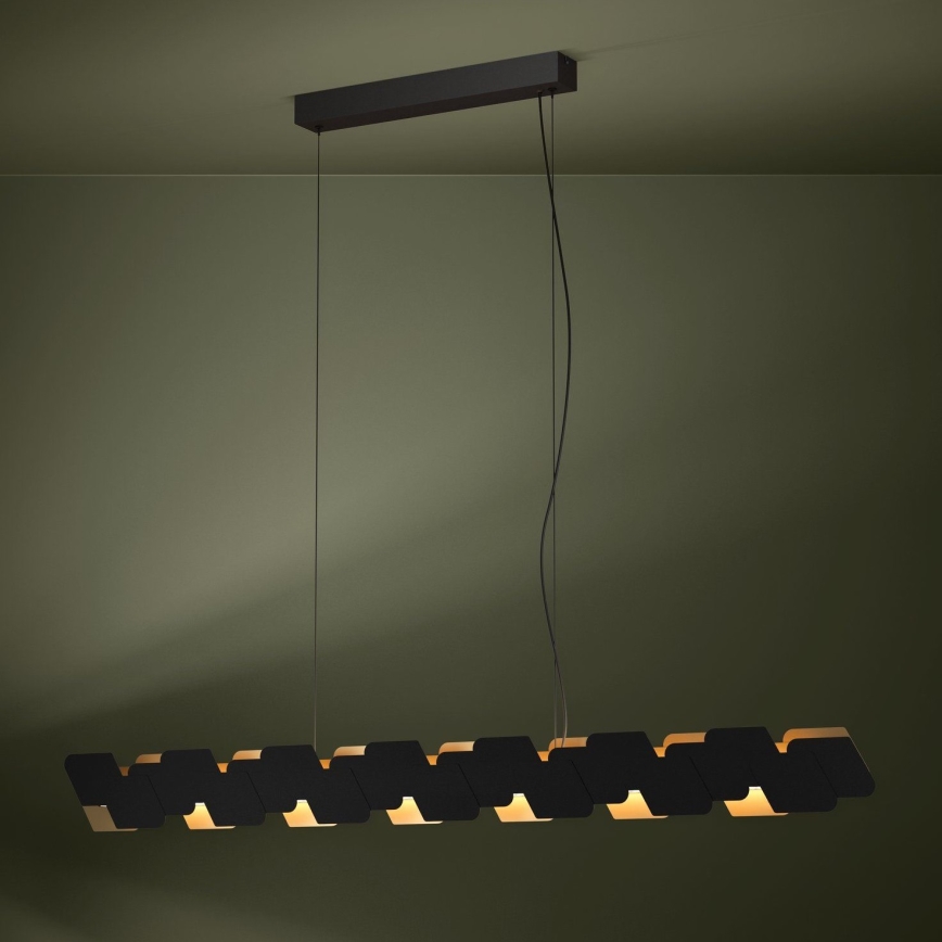 Eglo - LED pendel dæmpbar LED/44W/230V 3000K sort/guldfarvet