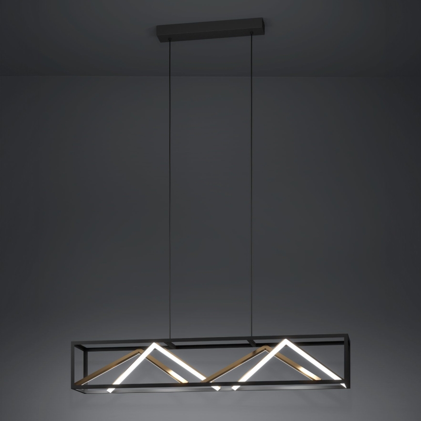 Eglo - LED pendel dæmpbar LED/46W/230V 2700-6500K sort/guldfarvet + fjernbetjening