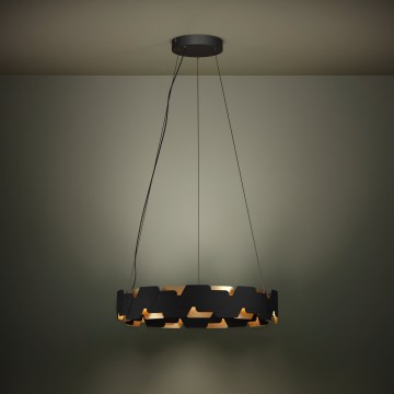 Eglo - LED pendel dæmpbar LED/72W/230V 3000K sort/guldfarvet