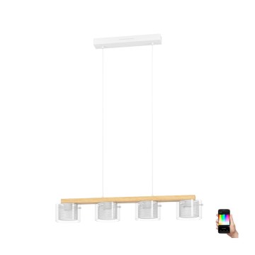 Eglo - LED pendel m. RGBW-farver dæmpbar 4xLED/3,7W/230V 2700-6500K