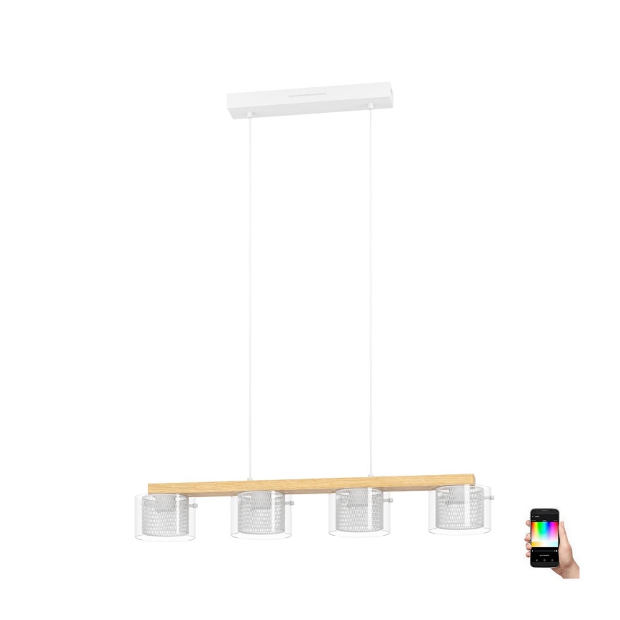 Eglo - LED pendel m. RGBW-farver dæmpbar 4xLED/3,7W/230V 2700-6500K