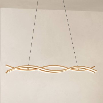 Eglo - LED-pendel med wireophæng LED/35W/230V beige