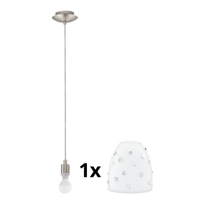 Eglo - LED pendel MY CHOICE 1xE14/4W/230V  mat krom/hvid