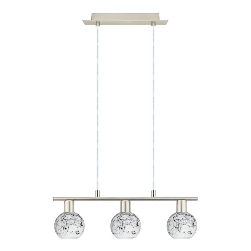 Eglo - LED pendel MY CHOICE 3xE14/4W/230V mat krom/hvid/sort