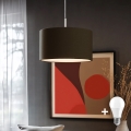 Eglo - LED-pendel på kabel TUNJA 1xE27/60W/230V brun