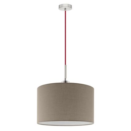 Eglo - LED-pendel på kabel TUNJA 1xE27/60W/230V taupe