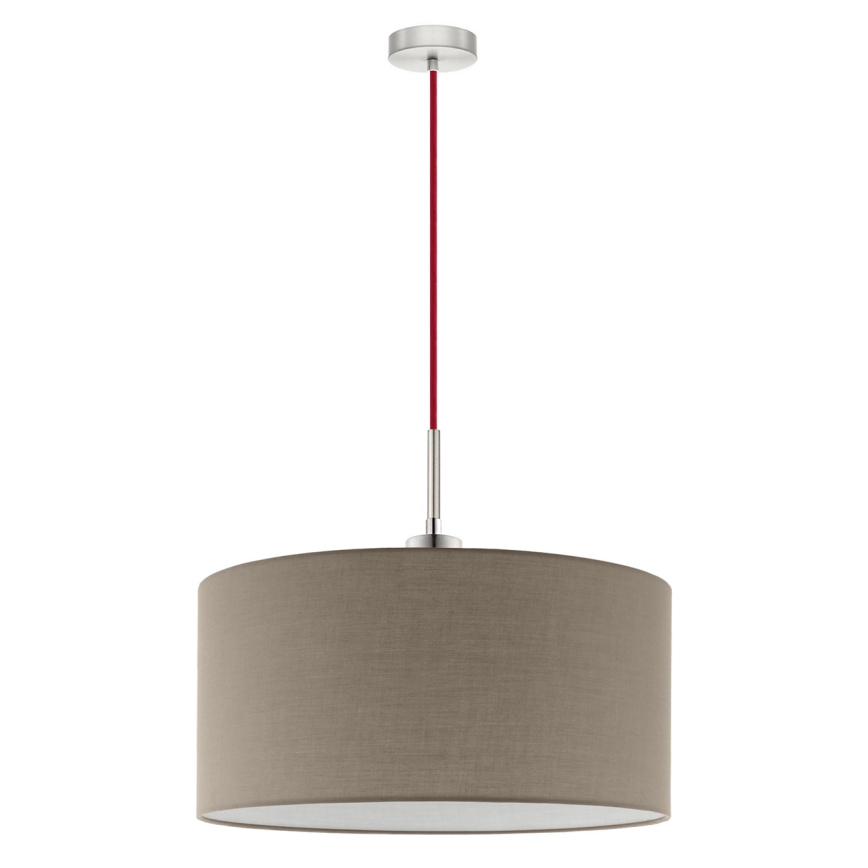 Eglo - LED pendel på kabel TUNJA 1xE27/60W/230V taupe
