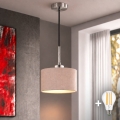 Eglo - LED-pendel på wire TUNJA 1xE27/60W/230V Ø 20 cm beige/sort