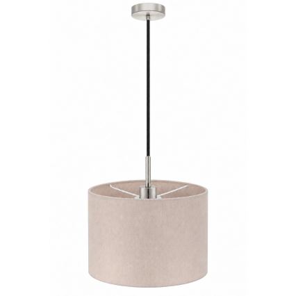 Eglo - LED-pendel på wire TUNJA 1xE27/60W/230V Ø 20 cm beige/sort