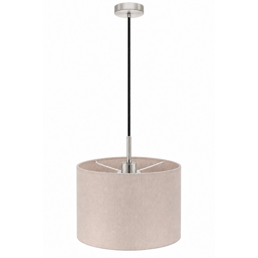 Eglo - LED-pendel på wire TUNJA 1xE27/60W/230V Ø 20 cm beige/sort