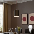 Eglo - LED pendel TUNJA 1xE27/60W/230V brun
