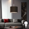 Eglo - LED pendel TUNJA 1xE27/60W/230V brun