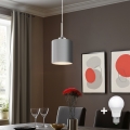 Eglo - LED pendel TUNJA 1xE27/60W/230V grå