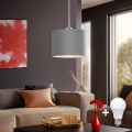 Eglo - LED pendel TUNJA 1xE27/60W/230V grå