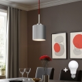 Eglo - LED pendel TUNJA 1xE27/60W/230V grå