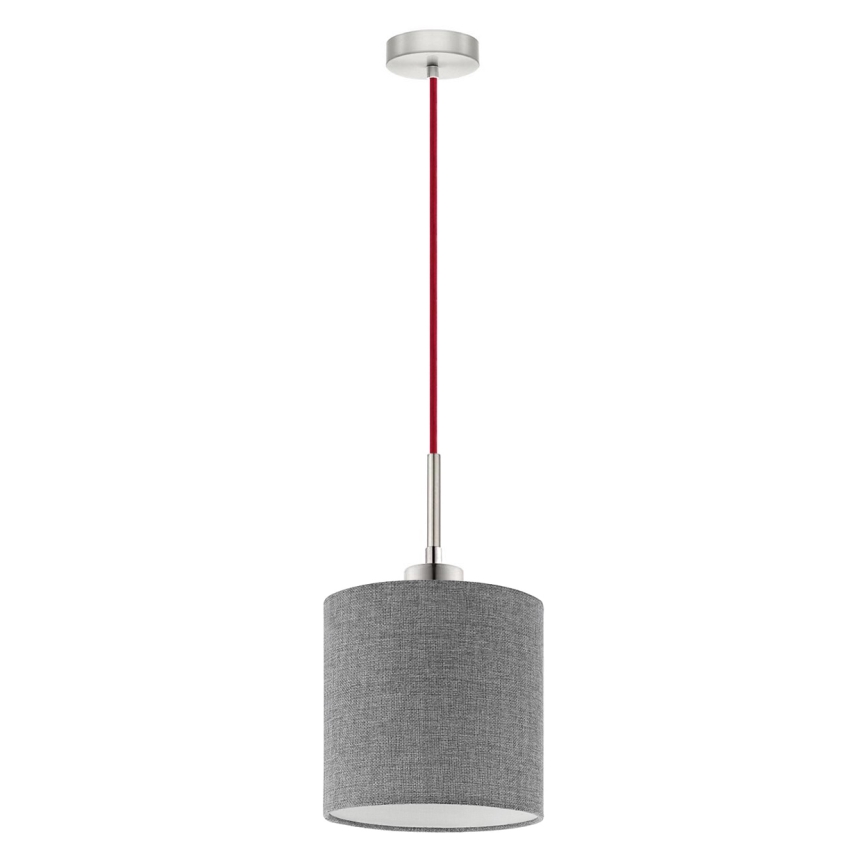 Eglo - LED pendel TUNJA 1xE27/60W/230V grå