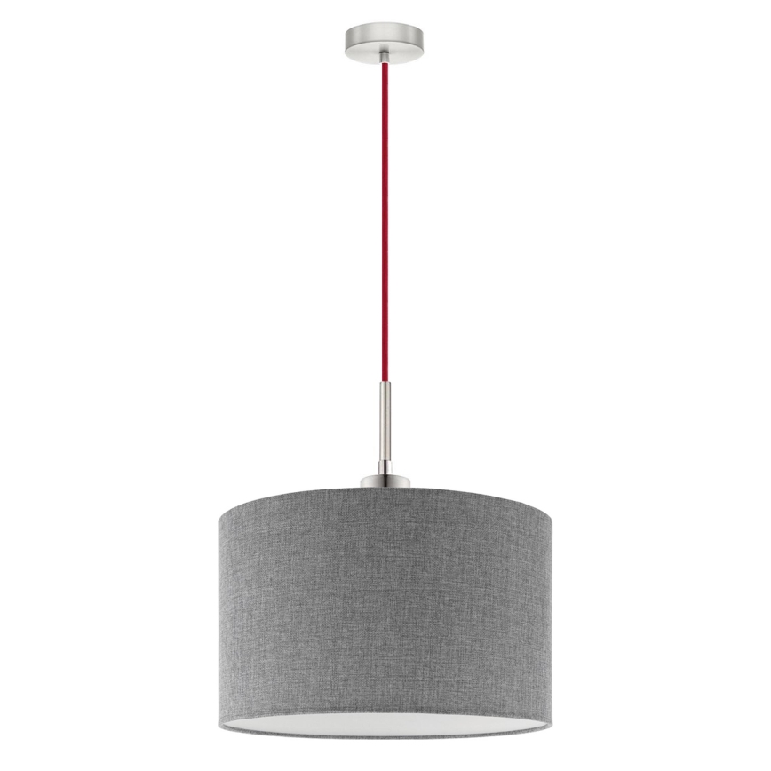 Eglo - LED pendel TUNJA 1xE27/60W/230V grå