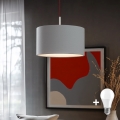 Eglo - LED pendel TUNJA 1xE27/60W/230V grå