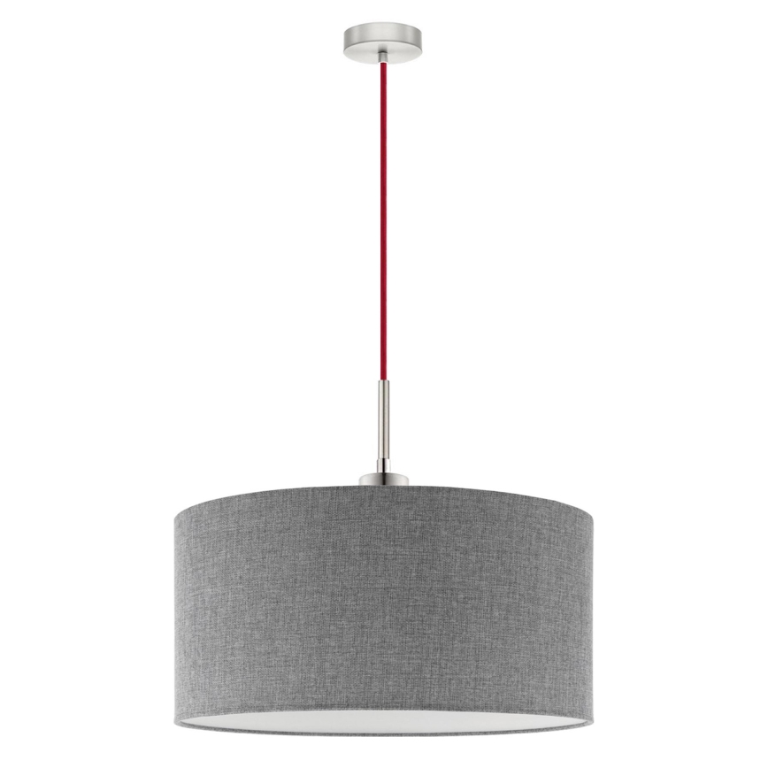 Eglo - LED pendel TUNJA 1xE27/60W/230V grå