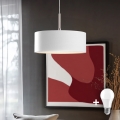 Eglo - LED pendel TUNJA 1xE27/60W/230V hvid