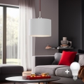 Eglo - LED pendel TUNJA 1xE27/60W/230V hvid