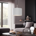 Eglo - LED pendel TUNJA 1xE27/60W/230V hvid