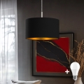 Eglo - LED pendel TUNJA 1xE27/60W/230V sort
