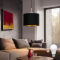 Eglo - LED pendel TUNJA 1xE27/60W/230V sort