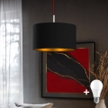 Eglo - LED pendel TUNJA 1xE27/60W/230V sort