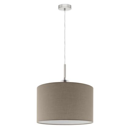 Eglo - LED pendel TUNJA 1xE27/60W/230V taupe