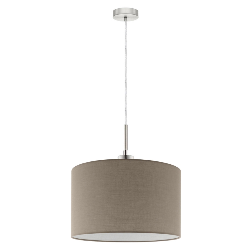 Eglo - LED pendel TUNJA 1xE27/60W/230V taupe