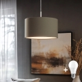 Eglo - LED pendel TUNJA 1xE27/60W/230V taupe
