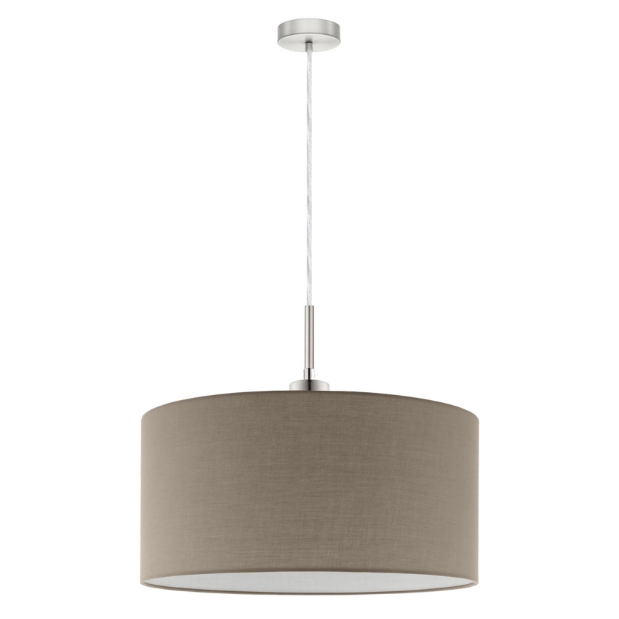 Eglo - LED pendel TUNJA 1xE27/60W/230V taupe