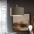 Eglo - LED pendel TUNJA 1xE27/60W/230V taupe